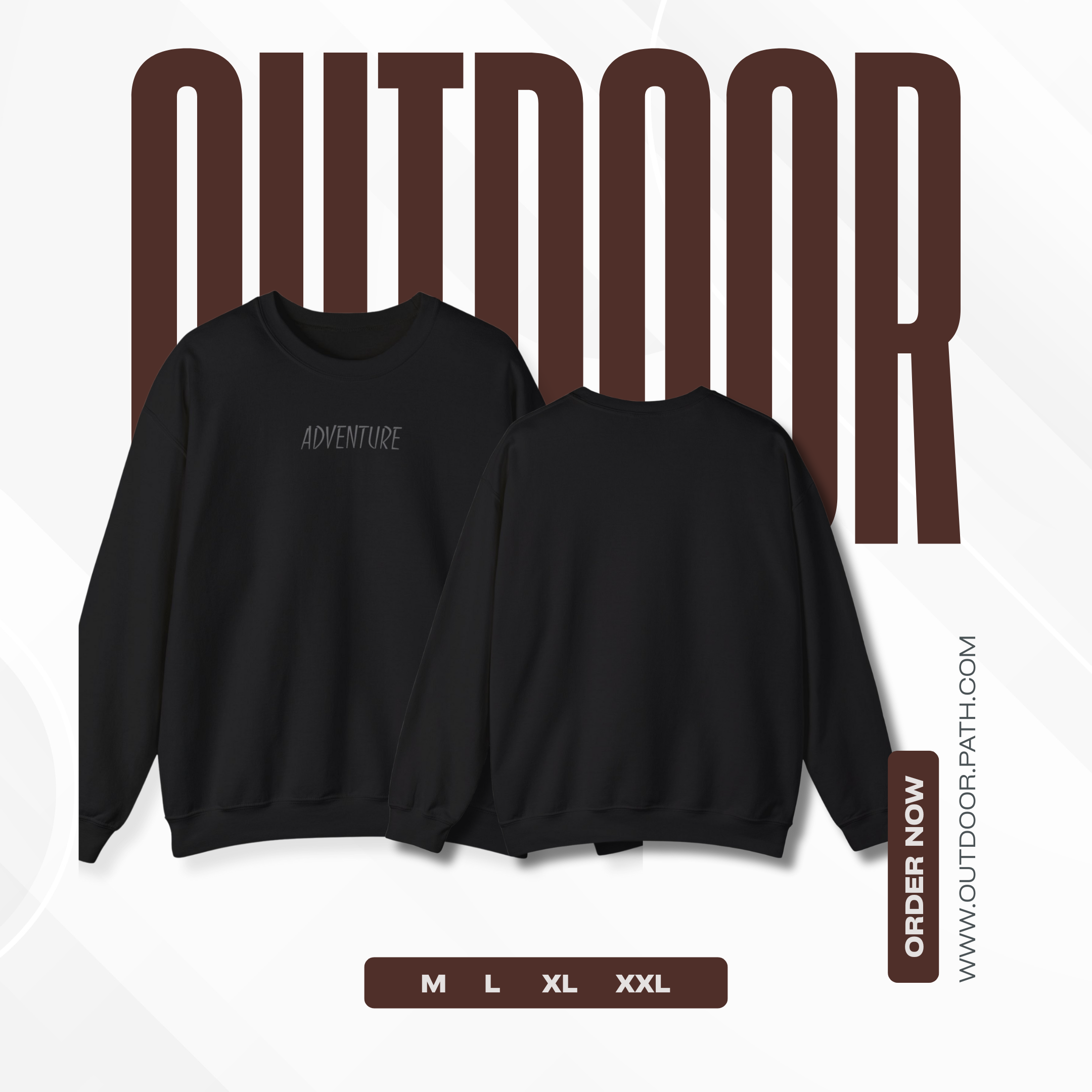 Adventure Crewneck Sweatshirt — Minimal Outdoor Vibes, Travel-Inspired Pullover