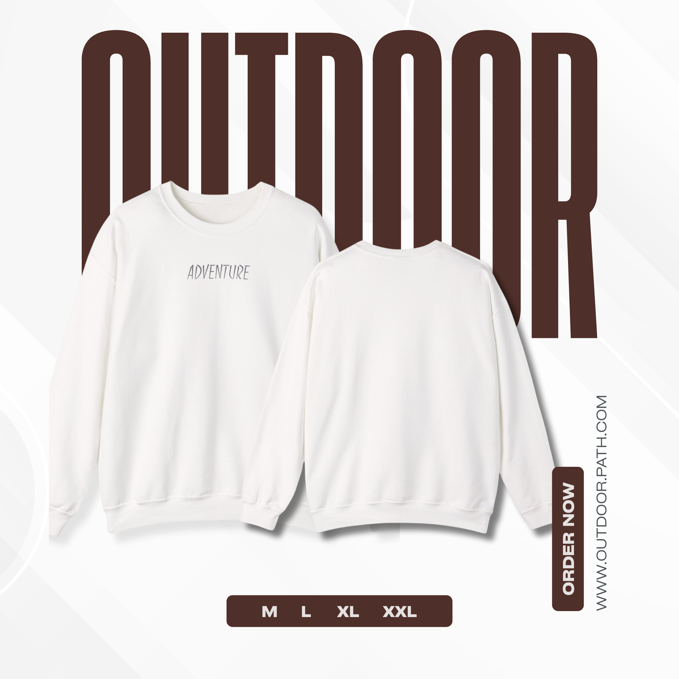 Adventure Crewneck Sweatshirt — Minimal Outdoor Vibes, Travel-Inspired Pullover