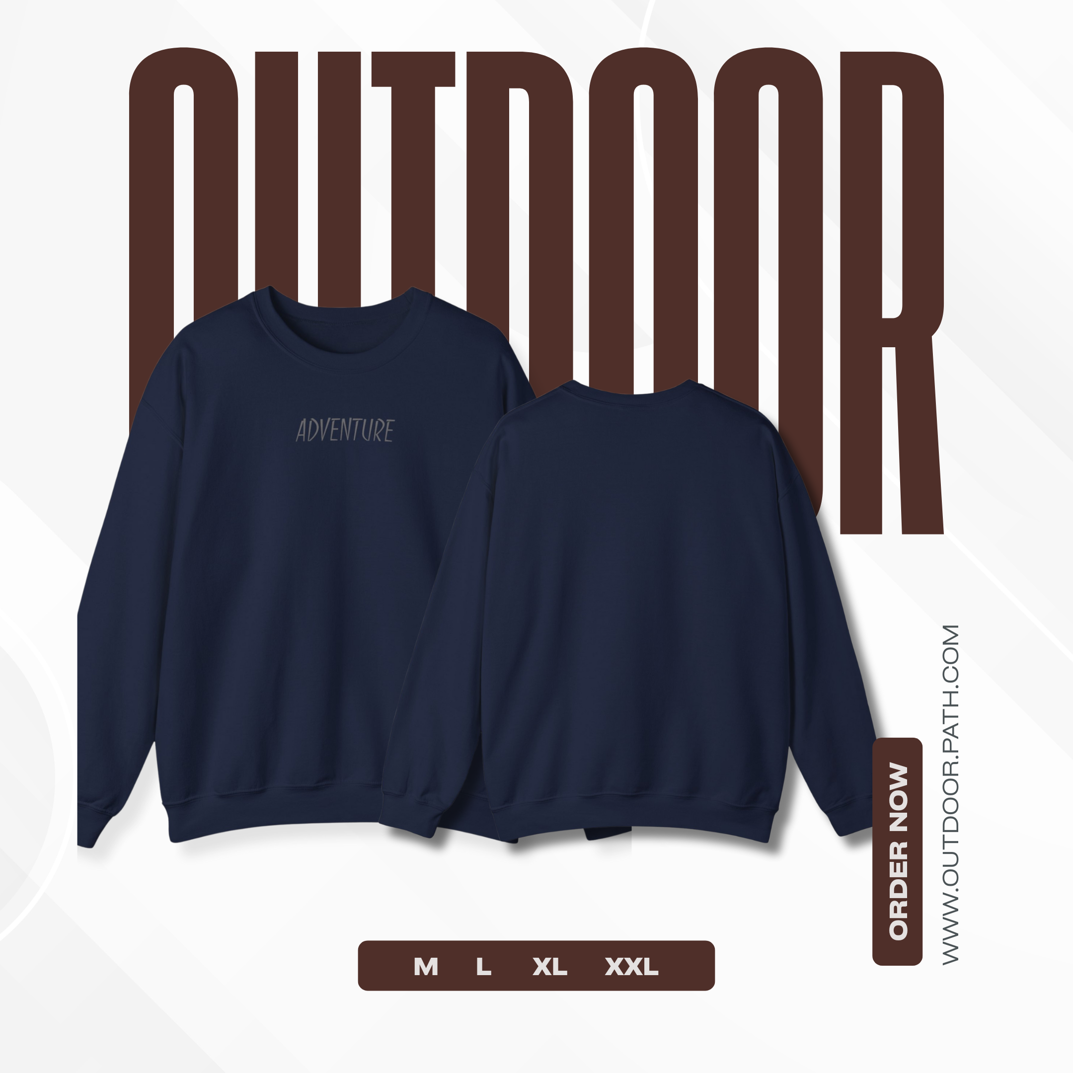 Adventure Crewneck Sweatshirt — Minimal Outdoor Vibes, Travel-Inspired Pullover